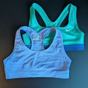 Nike Teal and Blue Sports Bras